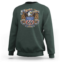 250 Years Of America 100 Years Of Route 69 Sweatshirt Bald Eagle Vintage American Flag