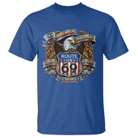 250 Years Of America 100 Years Of Route 69 T Shirt Bald Eagle Vintage American Flag