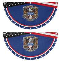 250 Years Of America 100 Years Of Route 69 Patriotic Fan Flag Bald Eagle Vintage American Flag