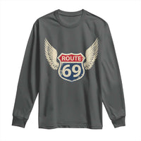 Vintage Route 69 Highway Road Trip Sign Long Sleeve Shirt