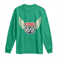 Vintage Route 69 Highway Road Trip Sign Long Sleeve Shirt