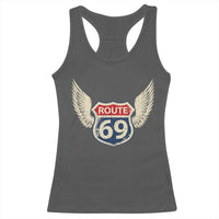 Vintage Route 69 Highway Road Trip Sign Racerback Tank Top