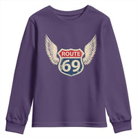 Vintage Route 69 Highway Road Trip Sign Youth Sweatshirt