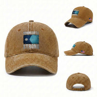 Minnesota Strong Washed Cotton Baseball Cap MN State Pride Community Resistance