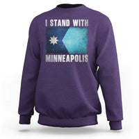 I Stand With Minneapolis Sweatshirt Social Justice and Immigration Protest MN Flag