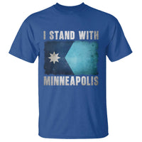 I Stand With Minneapolis T Shirt Social Justice and Immigration Protest MN Flag