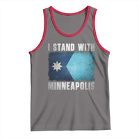I Stand With Minneapolis Tank Top Social Justice and Immigration Protest MN Flag