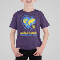 World Down Syndrome Day March 21 World Heart T Shirt For Kid