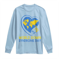 World Down Syndrome Day March 21 World Heart Long Sleeve Shirt
