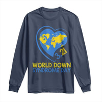 World Down Syndrome Day March 21 World Heart Long Sleeve Shirt