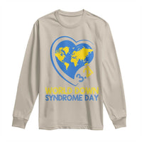 World Down Syndrome Day March 21 World Heart Long Sleeve Shirt
