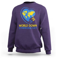 World Down Syndrome Day March 21 World Heart Sweatshirt