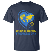 World Down Syndrome Day March 21 World Heart T Shirt