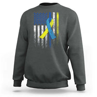 Down Syndrome Awareness Vintage American Flag Sweatshirt
