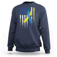 Down Syndrome Awareness Vintage American Flag Sweatshirt
