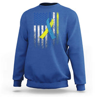 Down Syndrome Awareness Vintage American Flag Sweatshirt