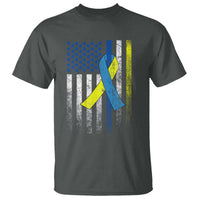Down Syndrome Awareness Vintage American Flag T Shirt