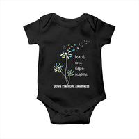Down Syndrome Awareness Baby Onesie Teach Love Hope Inspire Socks Dandelion