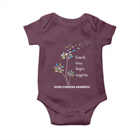 Down Syndrome Awareness Baby Onesie Teach Love Hope Inspire Socks Dandelion
