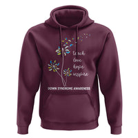 Down Syndrome Awareness Hoodie Teach Love Hope Inspire Socks Dandelion