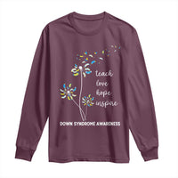 Down Syndrome Awareness Long Sleeve Shirt Teach Love Hope Inspire Socks Dandelion