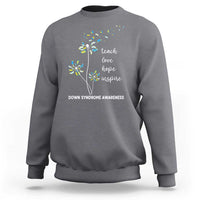 Down Syndrome Awareness Sweatshirt Teach Love Hope Inspire Socks Dandelion