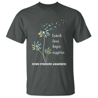 Down Syndrome Awareness T Shirt Teach Love Hope Inspire Socks Dandelion