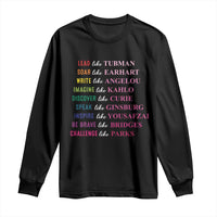 National Women's History Month Long Sleeve Shirt Lead Like Tubman Challenge Like Parks