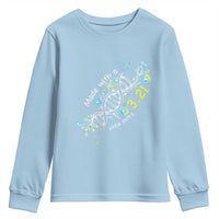World Down Syndrome Day Made With A Little Extra Youth Sweatshirt March 21 DNA Flower
