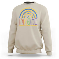 Down Syndrome Awareness Sweatshirt Imagine A Rainbow With An Extra Color Heart Rainbow