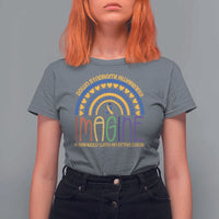Down Syndrome Awareness T Shirt For Women Imagine A Rainbow With An Extra Color Heart Rainbow