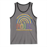 Down Syndrome Awareness Tank Top Imagine A Rainbow With An Extra Color Heart Rainbow