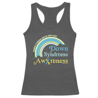 Down Syndrome Awareness Racerback Tank Top Imagine A Rainbow With An Extra Color