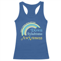 Down Syndrome Awareness Racerback Tank Top Imagine A Rainbow With An Extra Color