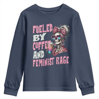 Fueled By Coffee And Feminist Rage Youth Sweatshirt Feminism Coffee Lovers