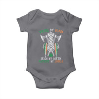 Viking By Blood Irish By Birth Patriot By Choice Baby Onesie Irish Viking Axes Celtic Knot