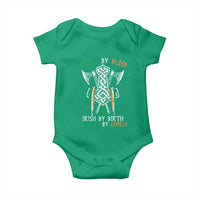 Viking By Blood Irish By Birth Patriot By Choice Baby Onesie Irish Viking Axes Celtic Knot