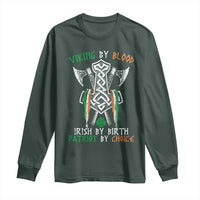 Viking By Blood Irish By Birth Patriot By Choice Long Sleeve Shirt Irish Viking Axes Celtic Knot