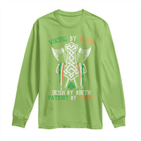 Viking By Blood Irish By Birth Patriot By Choice Long Sleeve Shirt Irish Viking Axes Celtic Knot
