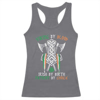 Viking By Blood Irish By Birth Patriot By Choice Racerback Tank Top Irish Viking Axes Celtic Knot
