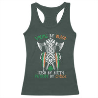 Viking By Blood Irish By Birth Patriot By Choice Racerback Tank Top Irish Viking Axes Celtic Knot
