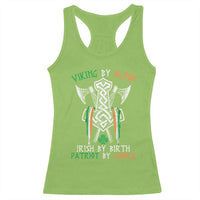 Viking By Blood Irish By Birth Patriot By Choice Racerback Tank Top Irish Viking Axes Celtic Knot