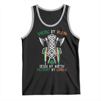 Viking By Blood Irish By Birth Patriot By Choice Tank Top Irish Viking Axes Celtic Knot