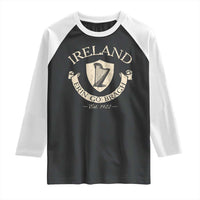 Ireland Erin Go Bragh Est 1922 Raglan Shirt Irish Pride Vintage Harp