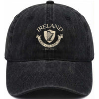 Ireland Erin Go Bragh Est 1922 Washed Cotton Baseball Cap Irish Pride Vintage Harp
