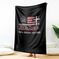 Faith Freedom 250 Years Throw Blanket Christian USA 250th Anniversary