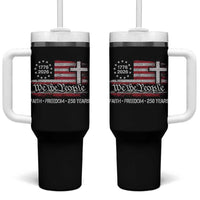 Faith Freedom 250 Years Tumbler With Handle Christian USA 250th Anniversary