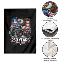 USA 250th Anniversary 250 Years 1776 2026 Monster Truck Eagle Garden Flag