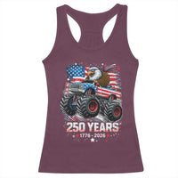 USA 250th Anniversary 250 Years 1776 2026 Monster Truck Eagle Racerback Tank Top
