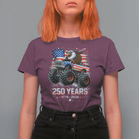 USA 250th Anniversary 250 Years 1776 2026 Monster Truck Eagle T Shirt For Women